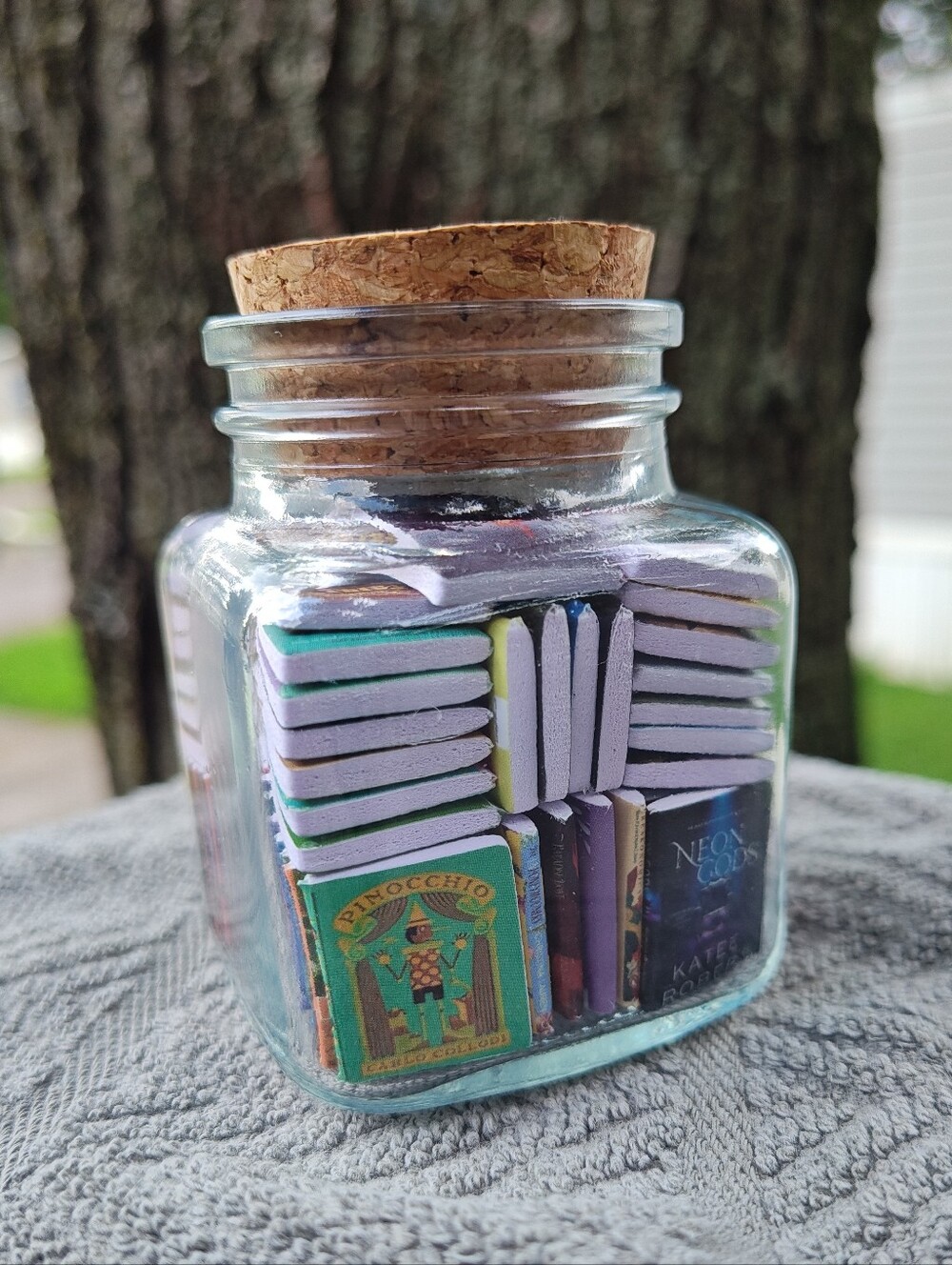 Cube Book Jar 70+ Miniature Books, Minis, Whimsical Home Decor - Picture 3 of 5